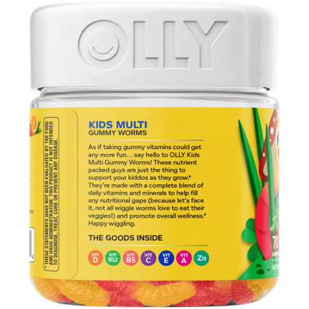 Olly Kids Multivitamin Gummy Worms Sour Fruity Punch alternate view 4