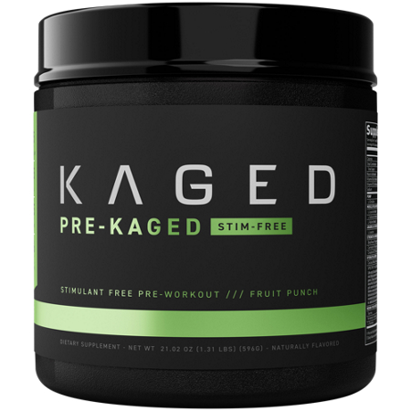 KAGED Pre-Kaged Stimulant Free Premium Pre-Workout canister front