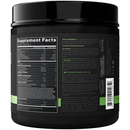 KAGED Pre-Kaged Stimulant Free Pre-Workout Label
