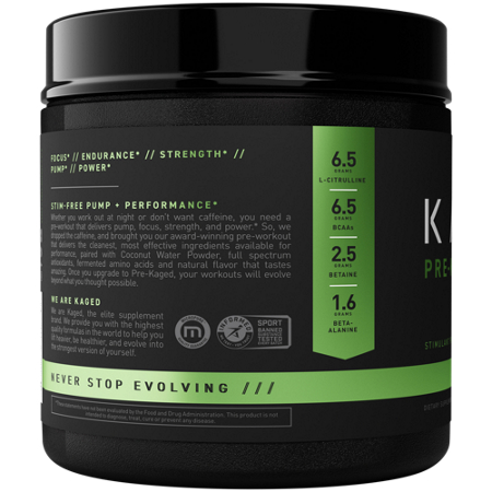 KAGED Pre-Kaged Stimulant Free Premium Pre-Workout Fruit Punch view 4