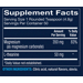 Supplement Facts label for Vthrive Magnesium Relax Powder Raspberry Lemon