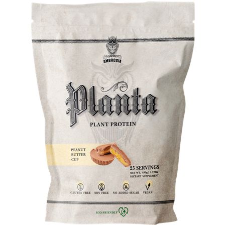 Ambrosia Collective Planta Plant Protein Peanut Butter Cup bag front
