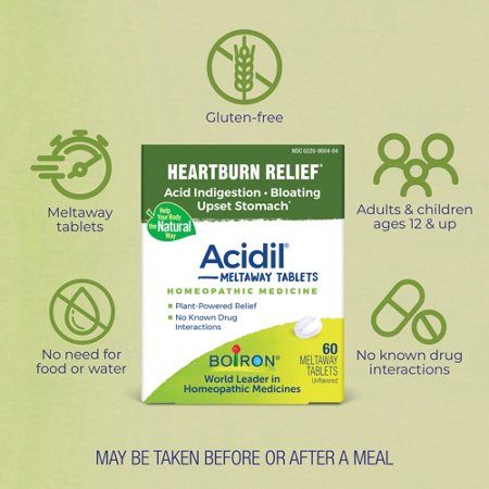 Acidil Homeopathic Medicine for Heartburn Relief Meltaway Tablets view 5