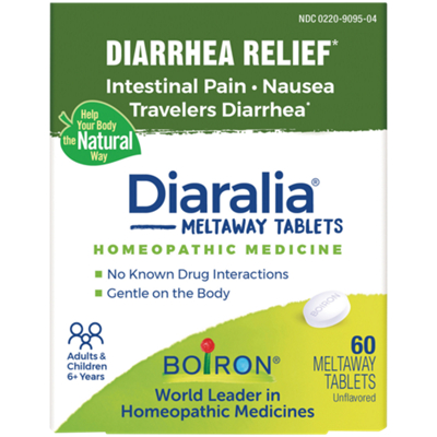 Diaralia – Homeopathic Medicine for Diarrhea Relief, Intestinal Pain, Bloating, & Gas (60 Meltaway Tablets)