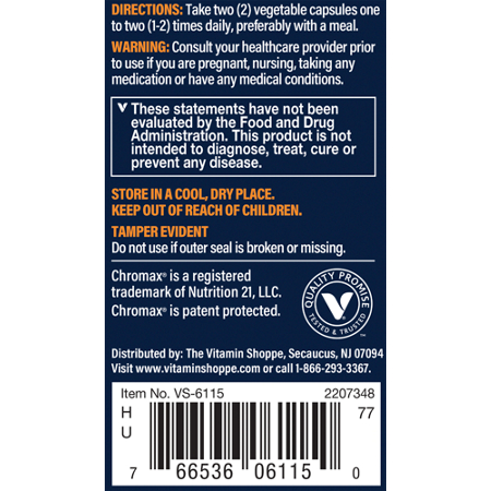 Directions for Vthrive Advanced Blood Sugar Support Vegetarian Capsules 500 MG
