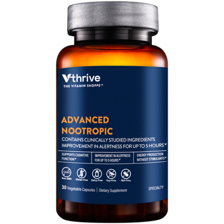 Vthrive The Vitamin Shoppe Advanced Nootropic bottle front