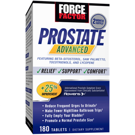 Force Factor Prostate Advanced tablets box front