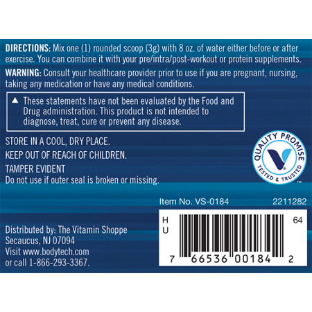 Directions for BodyTech L-Citrulline Powder Fermented Unflavored