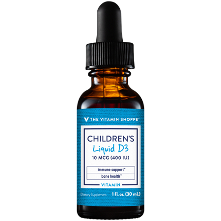 The Vitamin Shoppe Children's Liquid D3 bottle front
