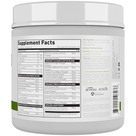 KAGED Outlive 100 Superfoods & Greens Apple Cinnamon Label