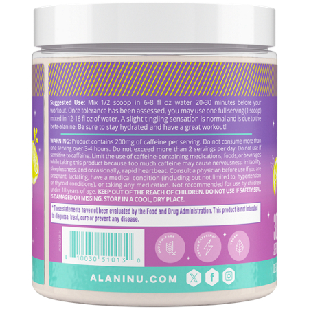 Pre-Workout Supports Energy Endurance and Pump Galaxy Lemonade label