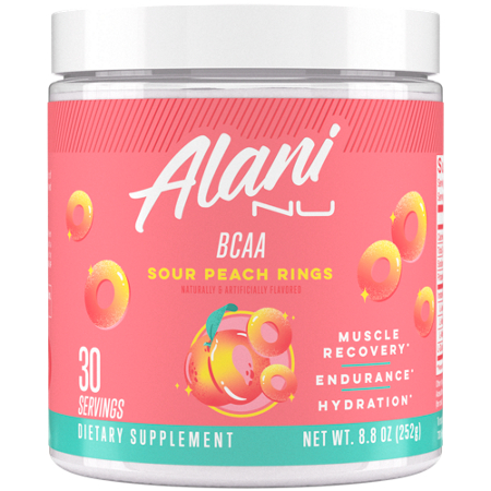 Alani Nu BCAA Sour Peach Rings container front