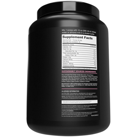 Blessed Vegan Pea Protein Isolate Strawberry Mylk container view 3