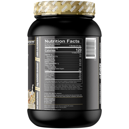 RedCon1 MRE Lite Meal Replacement Protein Powder label view 3