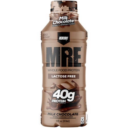 MRE Protein Shake Milk Chocolate bottle front