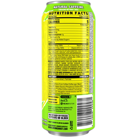 GHOST Energy Drink Zero Sugar Citrus can alternate view 3