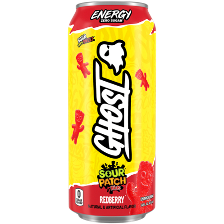 GHOST Energy Drink SOUR PATCH KIDS REDBERRY can front