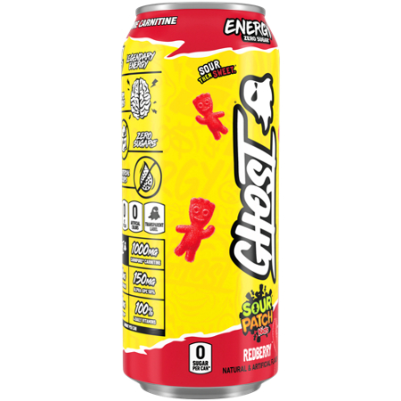 GHOST Energy Drink SOUR PATCH KIDS REDBERRY can view 5