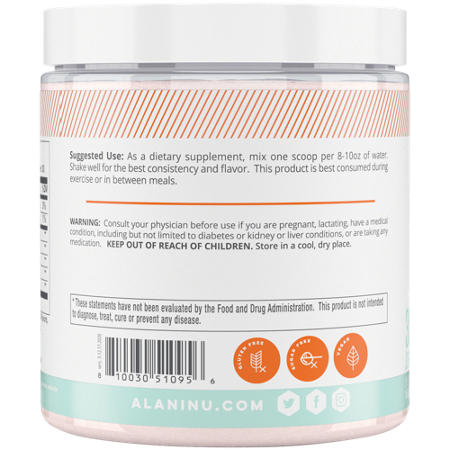 Alani Nu BCAA Hawaiian Shaved Ice container back