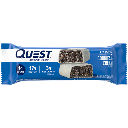 Quest Hero Protein Bar Crispy Cookies and Cream view 4