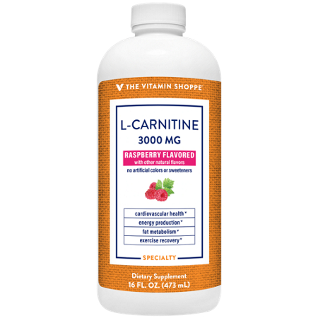 The Vitamin Shoppe L-Carnitine Raspberry bottle front