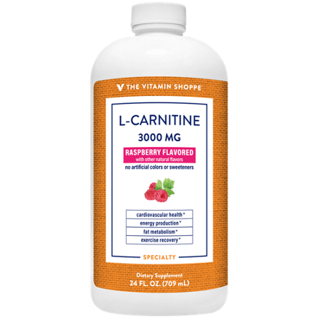 The Vitamin Shoppe L-Carnitine Raspberry 3000 MG bottle front