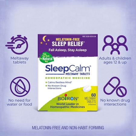 Boiron SleepCalm Homeopathic Medicine 60 Meltaway Tablets view 5