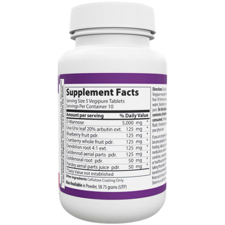 Vibrant Health UT Vibrance Supplement Facts Label