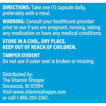 The Vitamin Shoppe Zinc 50 MG Directions