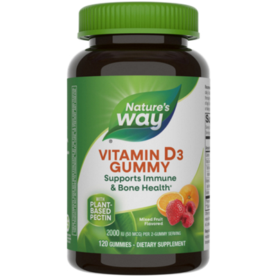Vitamin D3 Gummies - Supports Immune Function & Healthy Bones - Mixed Fruit (120 Gummies)