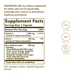 Supplement Facts label for Solgar Ester C Plus Vitamin C 1000 MG