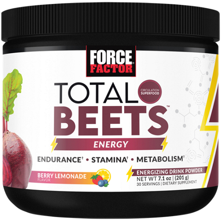 Force Factor Total Beets Energizing Drink Powder container front