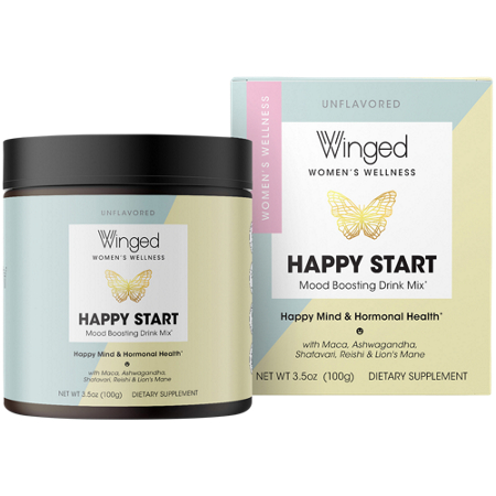Winged Happy Start Mood Boosting Drink Mix powder front