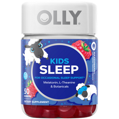 Kids Sleep Gummies - Sleep Support with Melatonin & L-Theanine - Razzzberry (50 Gummies)