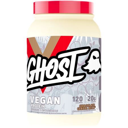 GHOST Vegan Protein Chocolate Cereal Milk container front