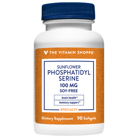 The Vitamin Shoppe Sunflower Phosphatidylserine Softgels 100 MG bottle front