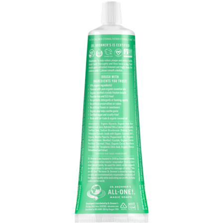Dr Bronners Fluoride Free Toothpaste Spearmint 5 Ounces view 3