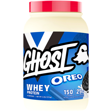 GHOST Whey Protein OREO container front