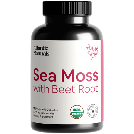Atlantic Naturals Sea Moss Superfood Capsules bottle front