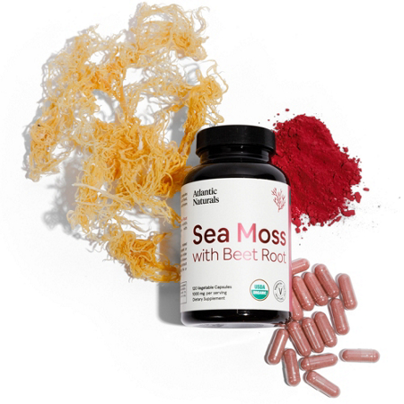 Atlantic Naturals Sea Moss with Beet Root capsules 1000 MG view 5