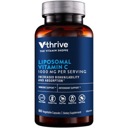 The Vitamin Shoppe Vthrive Liposomal Vitamin C capsules 1000 MG front