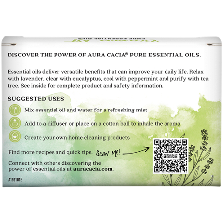 Aura Cacia Essential Oils Discover Kit box back