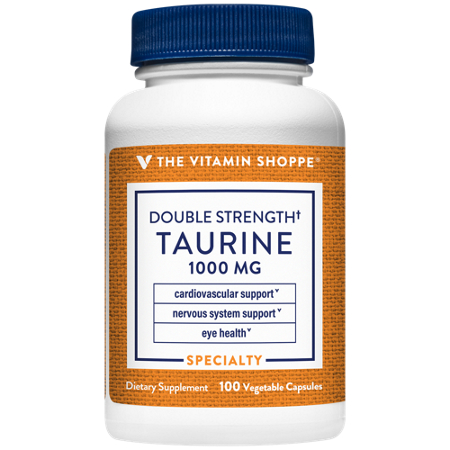 The Vitamin Shoppe Double Strength Taurine 1000 MG bottle front