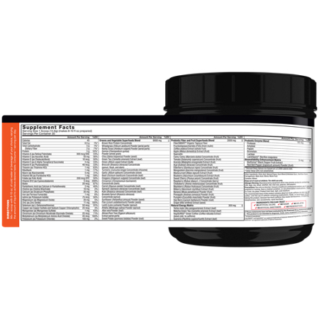 Label for Force Factor Smarter Greens Lemon Lime Powder