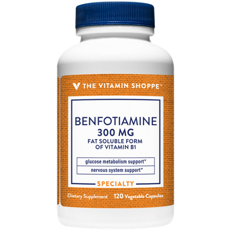The Vitamin Shoppe Benfotiamine Vegetarian Capsules 300 MG front