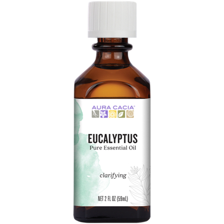 Aura Cacia Eucalyptus Pure Essential Oil bottle front