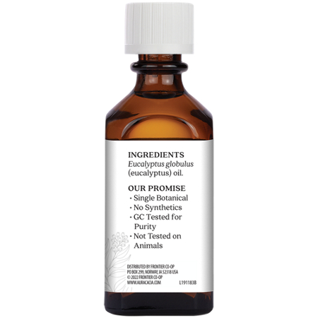 Aura Cacia Eucalyptus Essential Oil bottle view 3