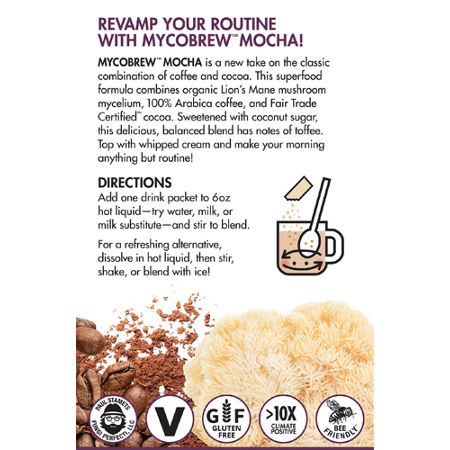 Directions for Host Defense Mushrooms MycoBrew Mocha Powder Mix