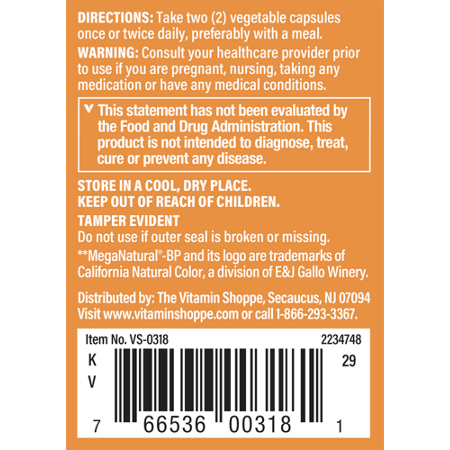 Instructions for Vitamin Shoppe Blood Pressure Capsules