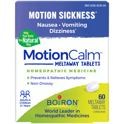 MotionCalm – Homeopathic Medicine for Motion Sickness Relief (60 Meltaway Tablets)
